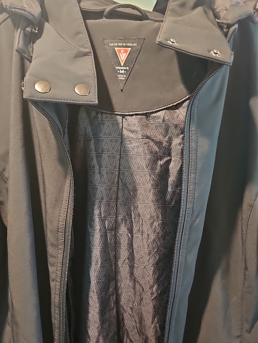 Scottevest Women's Black Weather Proof Travel Penny Coat Parka M